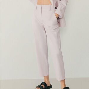 Mango Light Pink Cropped Pants